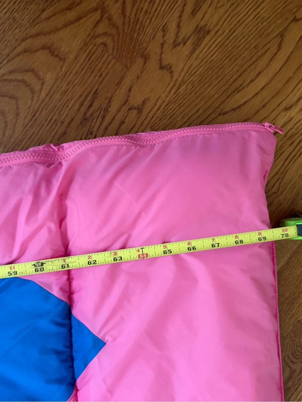 Lands' End Pink, Light Blue & Royal Blue Chevron Quilted Comforter